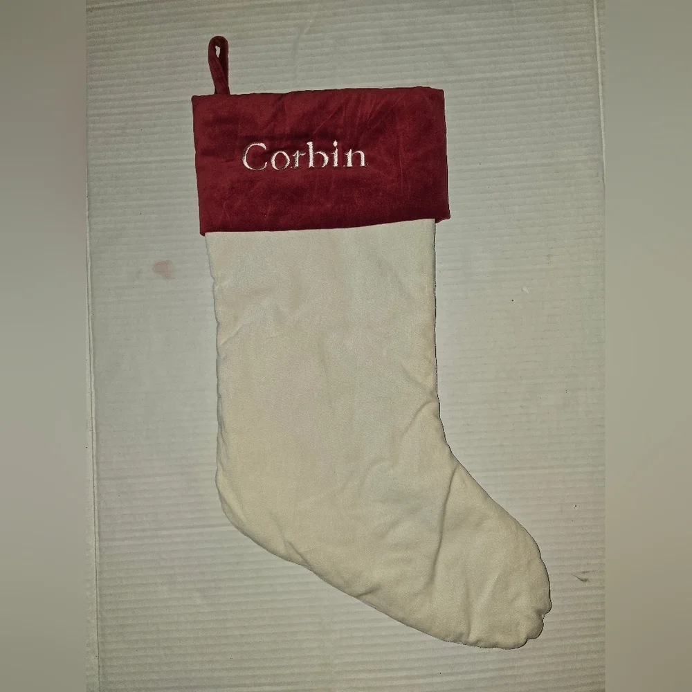 Pottery Barn Red Velvet Stocking